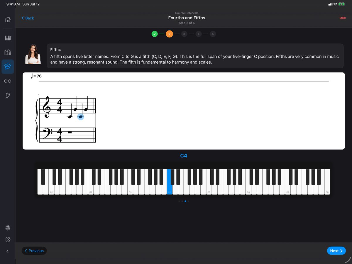 PianoMagistra on iPad